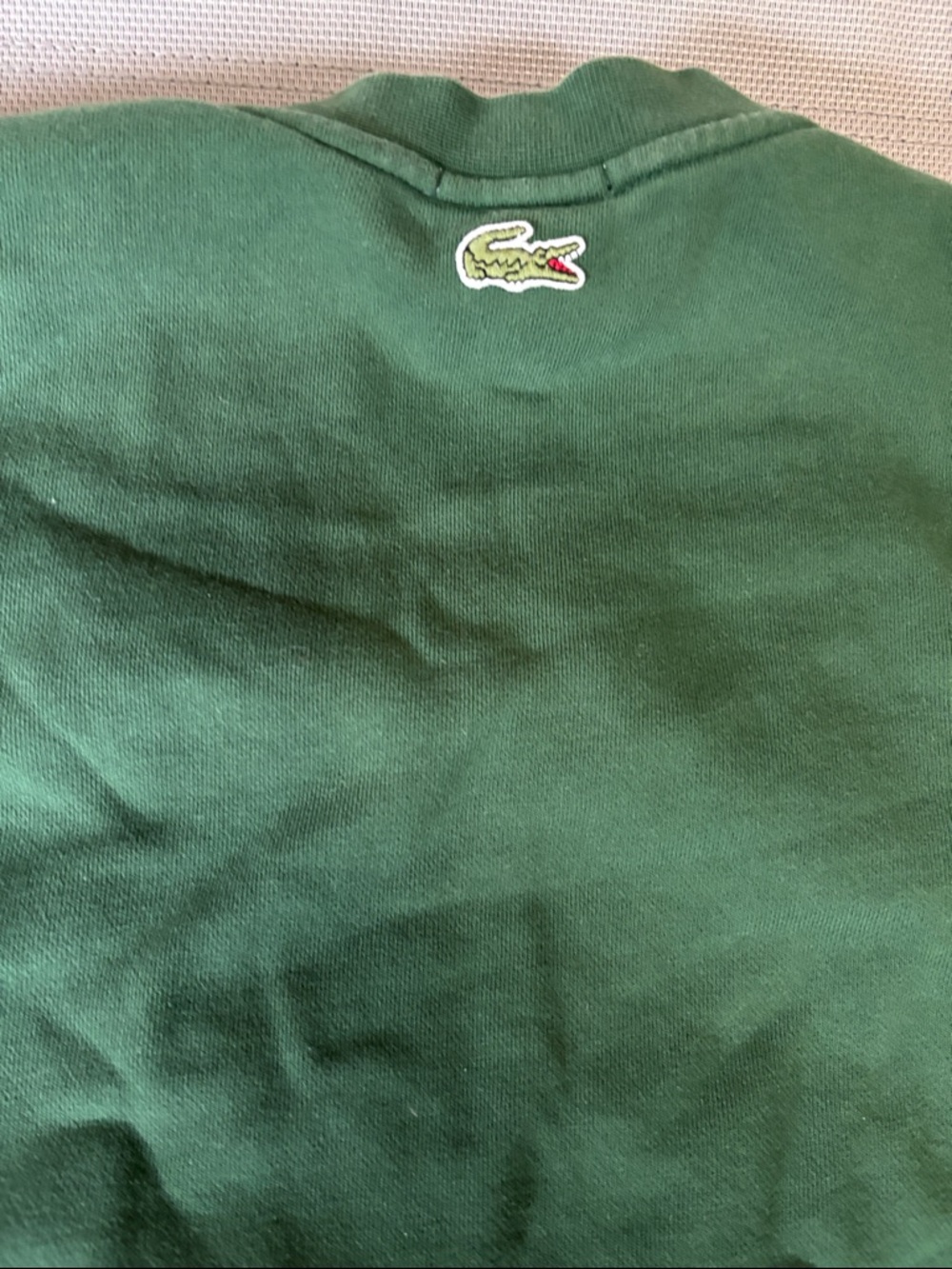 Lacoste Men's Logo Crewneck classic fit sweatshirt sz XL- Forest Green - Picture 10 of 10
